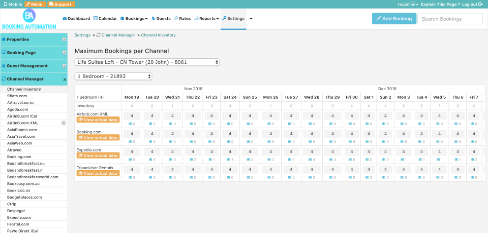 screenshot of Booking Automation